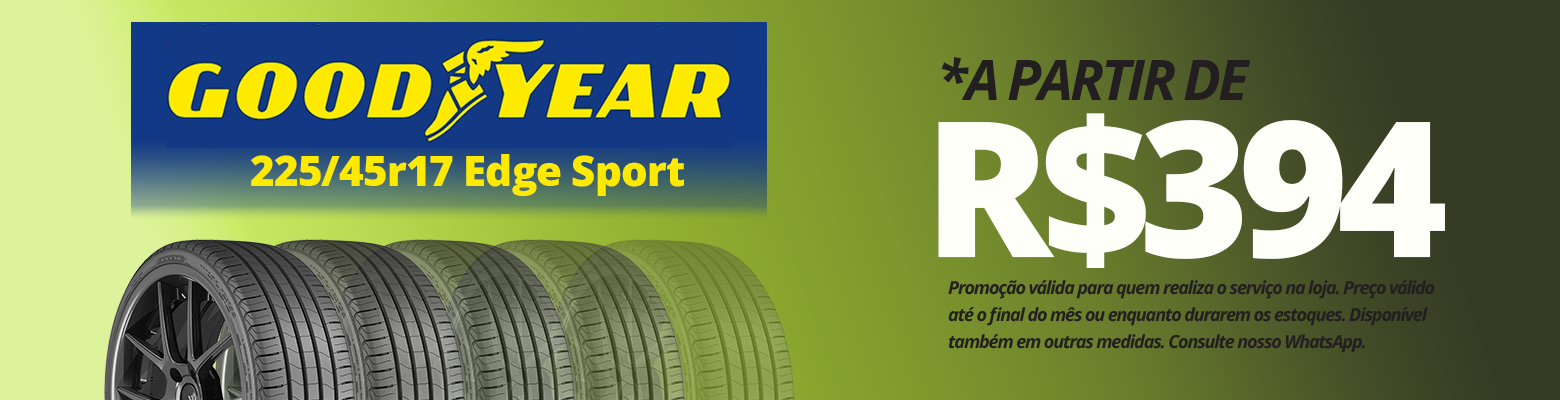 Banner promocional GoodYear para o pneu 225/45R17 a partir de R$ 394,00