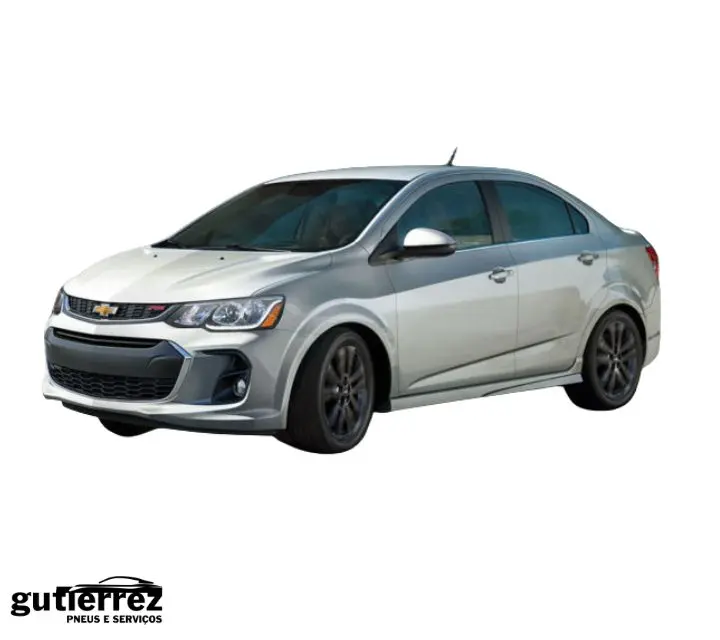 imagem de um veículo chevrolet sonic na cor branca