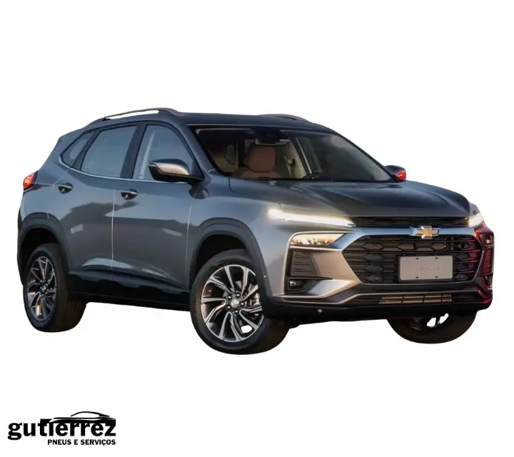 a imagem se refere ao veículo Chevrolet tracker na cor cinza