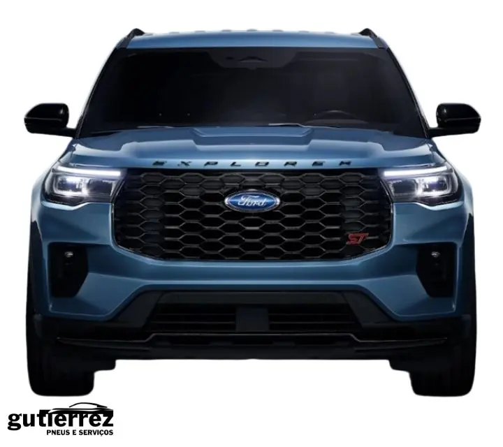 O pneu original do Ford Explorer: robustez e equilíbrio em cada quilômetro 1 ford explorer azul